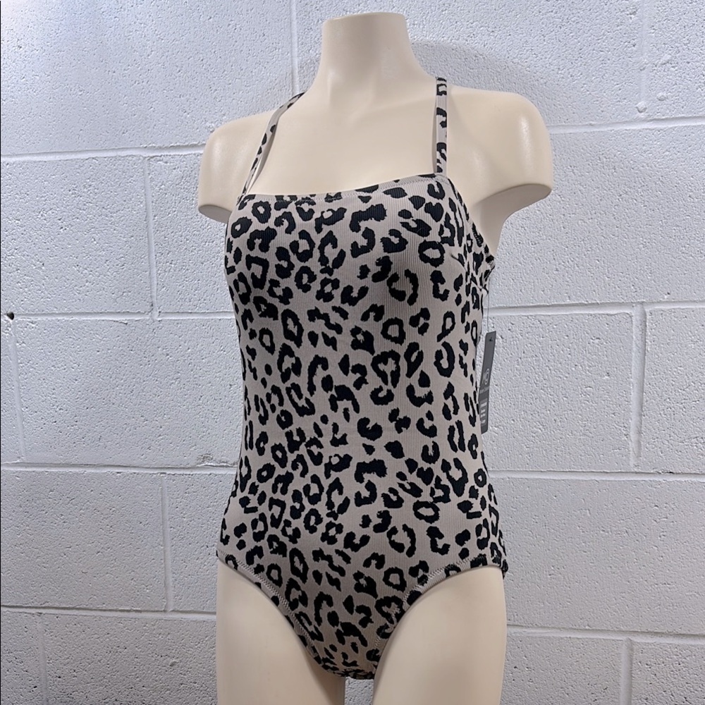NWT Modern collective bandeau Leopard Print  One Piece Swimsuit​​​